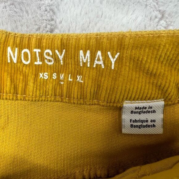 Noisy May Mini Skirt A-Line Womens Size M Corduroy Button Front Autumn Retro - Picture 3 of 10